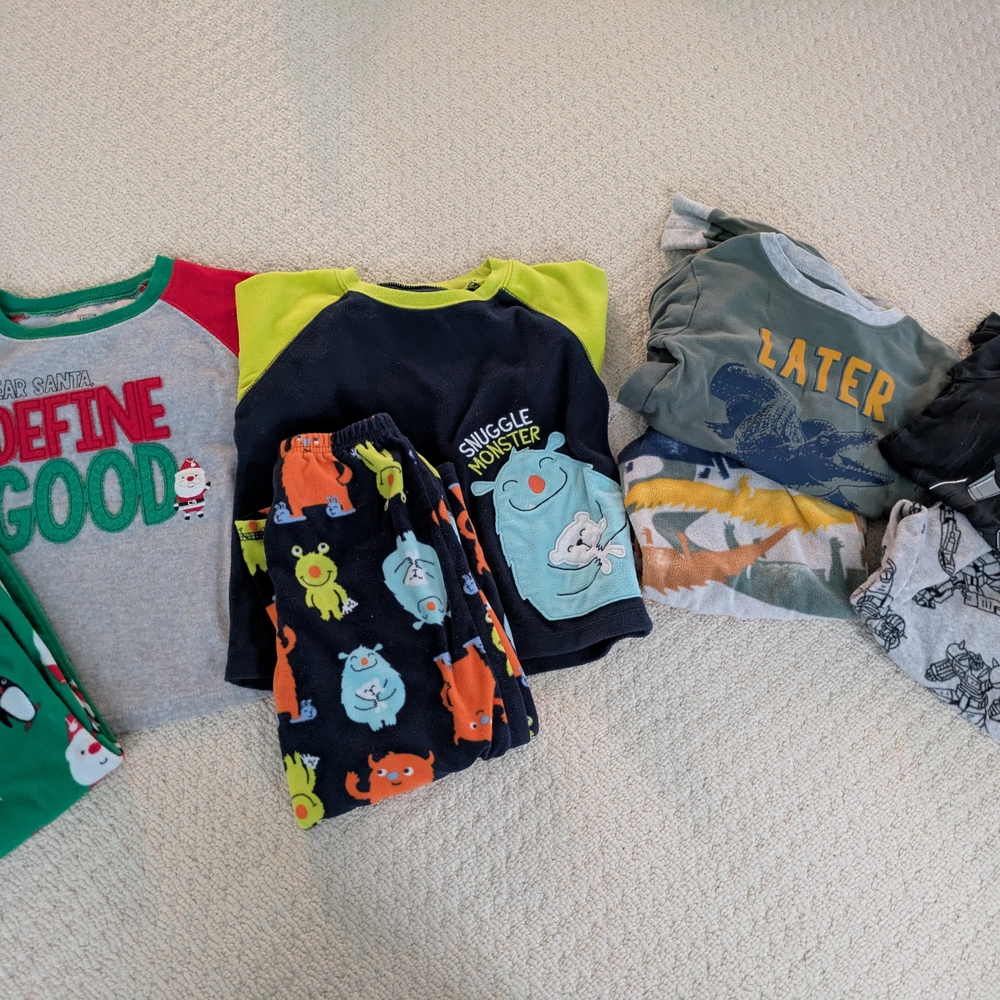 Carter's Red and Green Kids Pajama Top